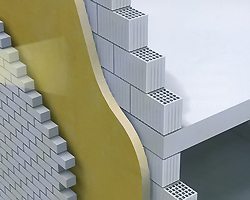 Изоляция наружной стены с двойной кладкой с помощью Elastopor H